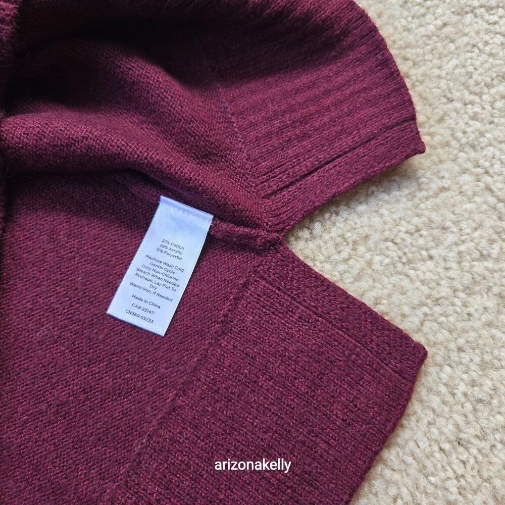 NWT Talbots Fair Isle Sweater Burgundy XS - Picture 7 of 9